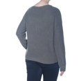 thumbnail image 2 of BAR III $69 Womens New 1074 Gray Zippered Scoop Neck Long Sleeve Sweater XL B+B, 2 of 2