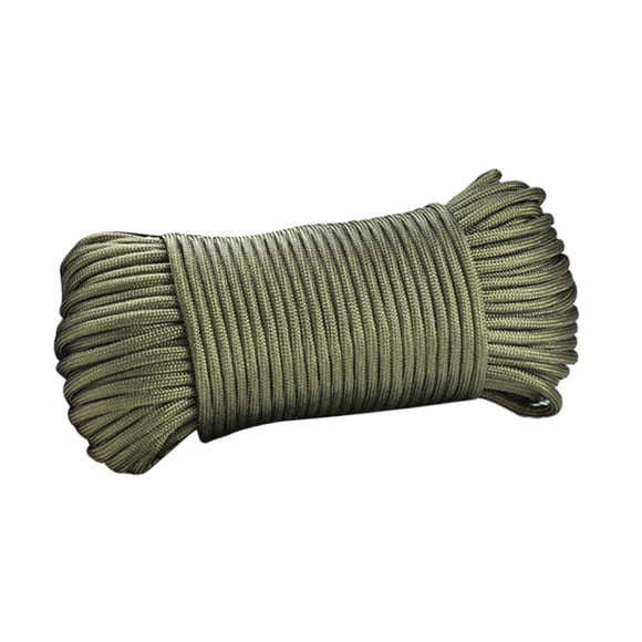 S SERENABLE 100 Type III 650-4mm Nylon Rope - Camping Rope Hiking Fishing Survival Boy Scout green