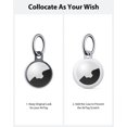 thumbnail image 2 of 2 Packs Airtag Holder Key Ring with Soft TPU Case, Stouchi Stainless Steel Invisible Slim Keychain Compatible, 2 of 5