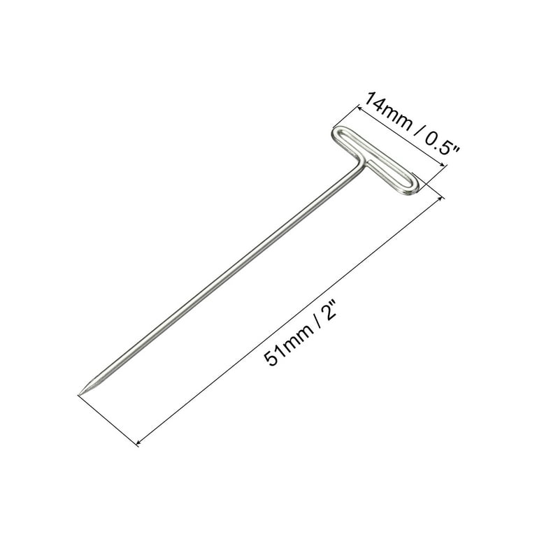 Uxcell 2.1'' T Shaped Pins Steel Blocking Pin Needles for