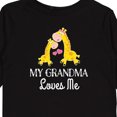 thumbnail image 4 of Inktastic Grandma Loves Me Girls Giraffe Granddaughter Girls Long Sleeve Toddler T-Shirt, 4 of 5