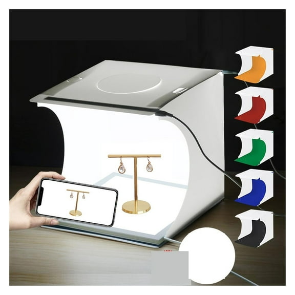 Mini 22.5 LED Photography Shadowless Bottom Light Lamp Panel Pad  2LED Panels 20CM Lightbox Photo Studio Shooting Tent Box ,Long Lasting