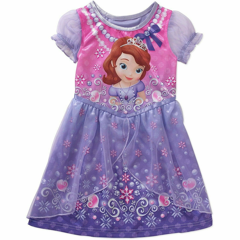 Disney Princess Sofia The First Short Sleeve Nightgown Pajama Girl Size