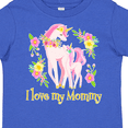 thumbnail image 4 of Inktastic I Love My Mommy Unicorn with Pink and Yellow Flowers Boys or Girls Toddler T-Shirt, 4 of 5