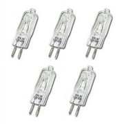 Fotodiox 5x JCD Type 60w 120v GY6.35 (2-Pin Base) Clear Halogen Light Bulbs - Set of 5 Replacement Modeling Bulbs for Photo Studio Strobe Lighting