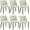 6Pcs Linen | Cream White, variant on Sunvasagoo Set of 4/6 Modern Dining Chairs, Wood Legs, Linen Upholstery