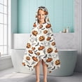 thumbnail image 6 of Halloween Pumpkins Ghosts and Bats Hooded Bath Towel，50"x30" for Ages 3 To 12 Kids, Quick Dry Lightweight Soft Microfiber Hood Beach Towel Cover Up for Kids, 6 of 7