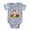 Heather Gray, variant on - Vintage Cupid On Lily Pad - Cute Infant Baby Football Bodysuit
