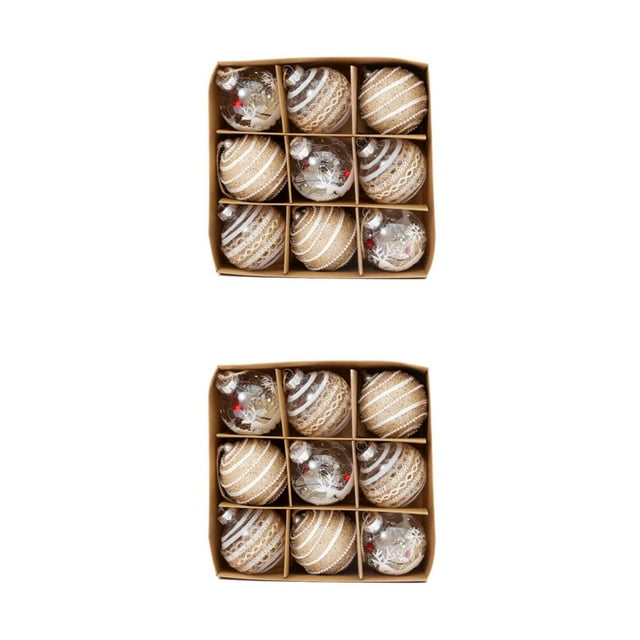 Thinsony Christmas Ball Ornament Set Tree Trinket Collection For Festive Decorations Christmas Decorations ABS Christmas Hanging 1 2Set