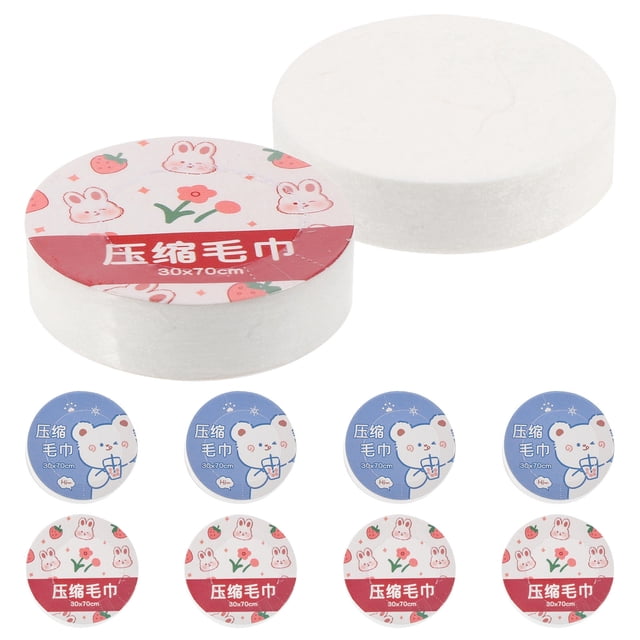 unbranded 10Ud Toallas Desechables Compactas Para Viaje Y Uso Diario Con Fibra Natural Y Colores Variados