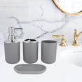 thumbnail image 2 of Juego de accesorios de baño Sunnimix 4 Piezas Decoración Ordenada gris, 2 of 7