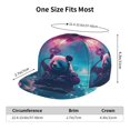 thumbnail image 4 of Hirioo DJ Panda Hot Air Balloon for Baseball Cap Men Cap Flat Brim for Men Women Teens Adjustable Baseball Cap, 4 of 7