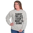 thumbnail image 3 of I Didn't Want to Come Introvert Funny Unisex Plus Fleece Graphic Sweatshirt Brisco Brands 5X, 3 of 5