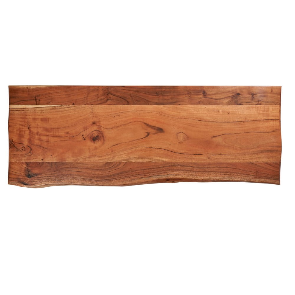 LR Home Live Edge Gloss Finish Strong Brown / Chestnut Strong Wood Bench