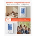 thumbnail image 4 of VEVOR 7-Day Programmable Thermostat, Home Thermostats for Radiant Underfloor Heating Cable,Heat Pump, Built-in GFCI & Sensitive Sensor, LED Screen with Backlight,Energy-Efficient,White, 4 of 9