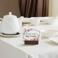 thumbnail image 5 of 12pcs Place Card Holder Tabletop Wood Sign Display Stand Picture Stand Table Number Holder Menu Stand, 5 of 5