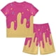 thumbnail image 1 of MKLEKYY Conjunto De Camiseta Y Pantalones Cortos De Verano Para Niñas, Informal, De Manga Corta, Ropa De Juego Cómoda Para Niños Pequeños De 2 A 12 Años, 1 of 3