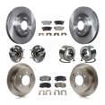 thumbnail image 1 of Transit Auto Front Rear Wheel Hub Bearings Assembly Disc Brake Rotors and Semi-Metallic Pads Kit (10Pc) for Car Hyundai Elantra - Left Right Side (Driver Passenger) KBB-106322, 1 of 10