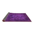 thumbnail image 2 of Ahgly Company Indoor Round Abstract Purple Modern Area Rugs, 4' Round, 2 of 4