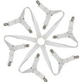 thumbnail image 1 of Correas de soporte para sábanas de 6 lados, ajustables, antideslizantes, prácticas sábanas elásticas, sujetadores ajustables para colchones, clips para sábanas ajustables para redondo/cuadrado, 1 of 4
