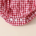 thumbnail image 7 of TOWED22 Newborn Baby Girl Clothes Infant Romper Ruffle Sleeve Jumpsuit Summer Outfits for Girls Red,3-6 M, 7 of 7