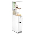 thumbnail image 1 of Costway Slim Storage Cabinet with Open Shelves Pull-out Drawer & Slide-out Cart for Kitchen, 1 of 10