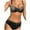 Black, variant on Women Sparkle Glitter Swimwear Sequin Bikini Shiny Sexy Push Up Two Piece Swimsuits Padded Swimwear Bathing Suit