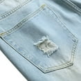 thumbnail image 5 of JGTDBPO Jean Shorts for Men Ripped Jean Short Distressed Denim Shorts Summer Casual Classic Straight Jeans Shorts with Pocket, 5 of 9