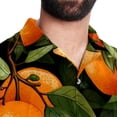 thumbnail image 5 of Tangerine Men's Hawaiian Printed Short Sleeve Button Down Casual Beach Shirt's, Unisex, 5 of 6