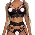 thumbnail image 4 of uublik Valentines Lingerie Set for Women Lace Plus Size Babydoll Sexy Naughty Bodysuit, 4 of 5