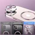 thumbnail image 2 of Pour Apple iPhone 16 Plus Étui Magnétique avec HaloLock Antichoc Protecteur Électroplacage Étui Transparente - Violet, 2 of 5