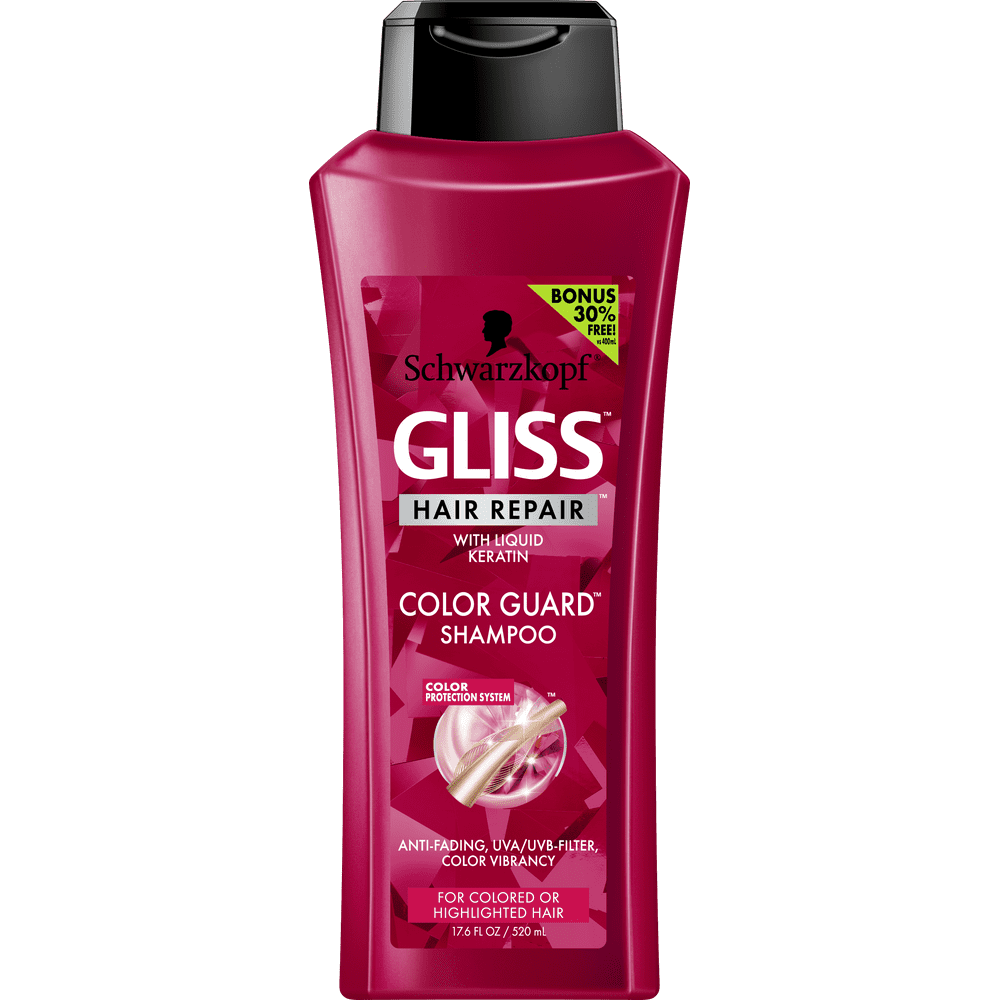 Schwarzkopf Gliss 17.6 Oz. Hair Repair Color Guard Shampoo 30 Bonus