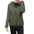 thumbnail image 5 of HAiming Quilted Jackets for Women Fleece Lined Long Sleeve Padded Coats Winter Casual Loose Warm Outwear with Pockets, 5 of 6