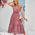 thumbnail image 4 of Bohemian Floral Printed Long Dress Women Casual Loose V-neck Dress Female Elegant Beach Dress, 4 of 9