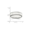 thumbnail image 2 of Gem & Harmony Ladies or Mens Sterling Silver 6mm Edge Design Wedding Band Ring for Women, 2 of 4