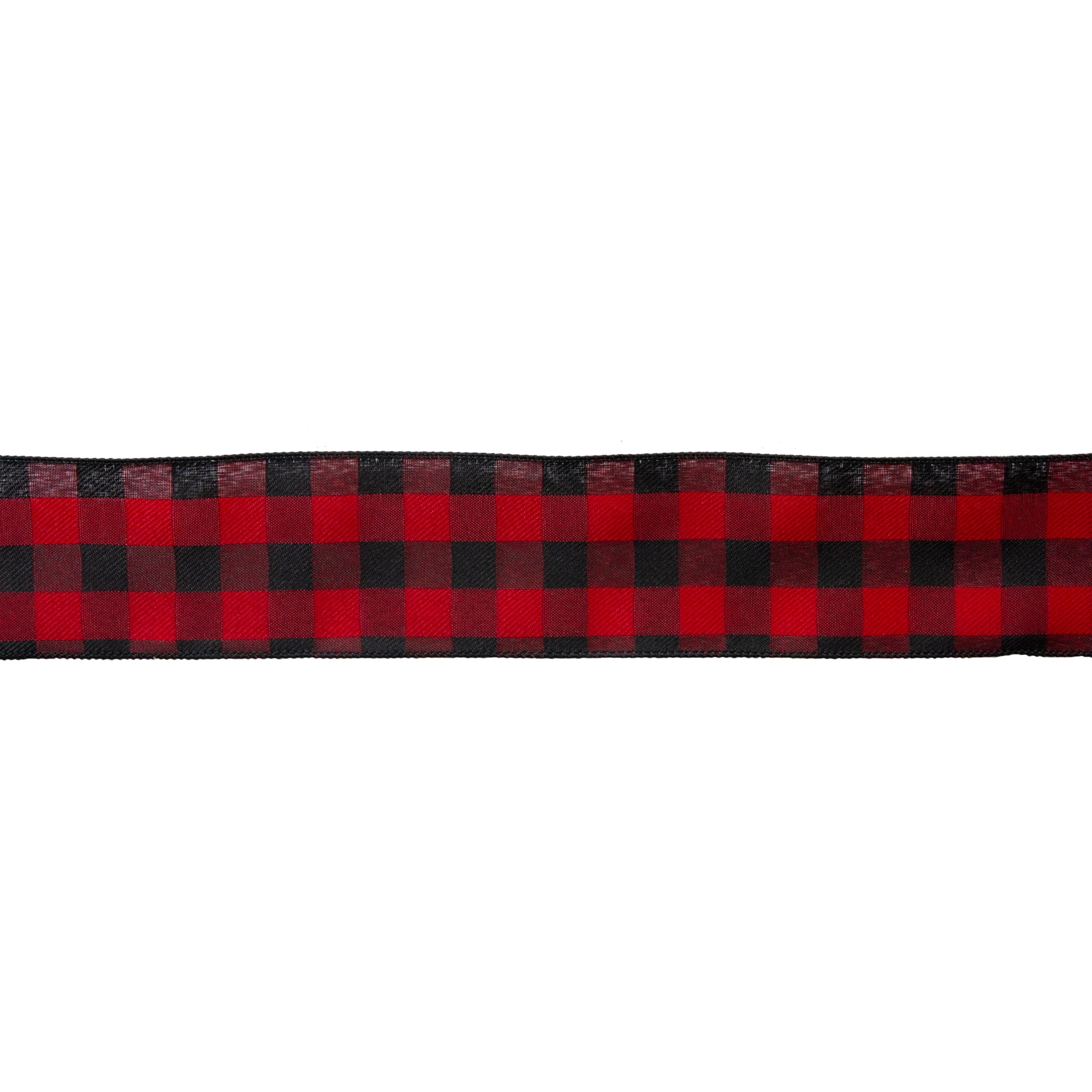 Northlight 48" x 10" Burlap and Buffalo Plaid 16 Loop Christmas Bow Decoration