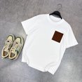 thumbnail image 3 of Camiseta de manga corta de verano para hombre, camiseta de marca de moda con parche tejido, camiseta holgada de manga corta para pareja, 3 of 5