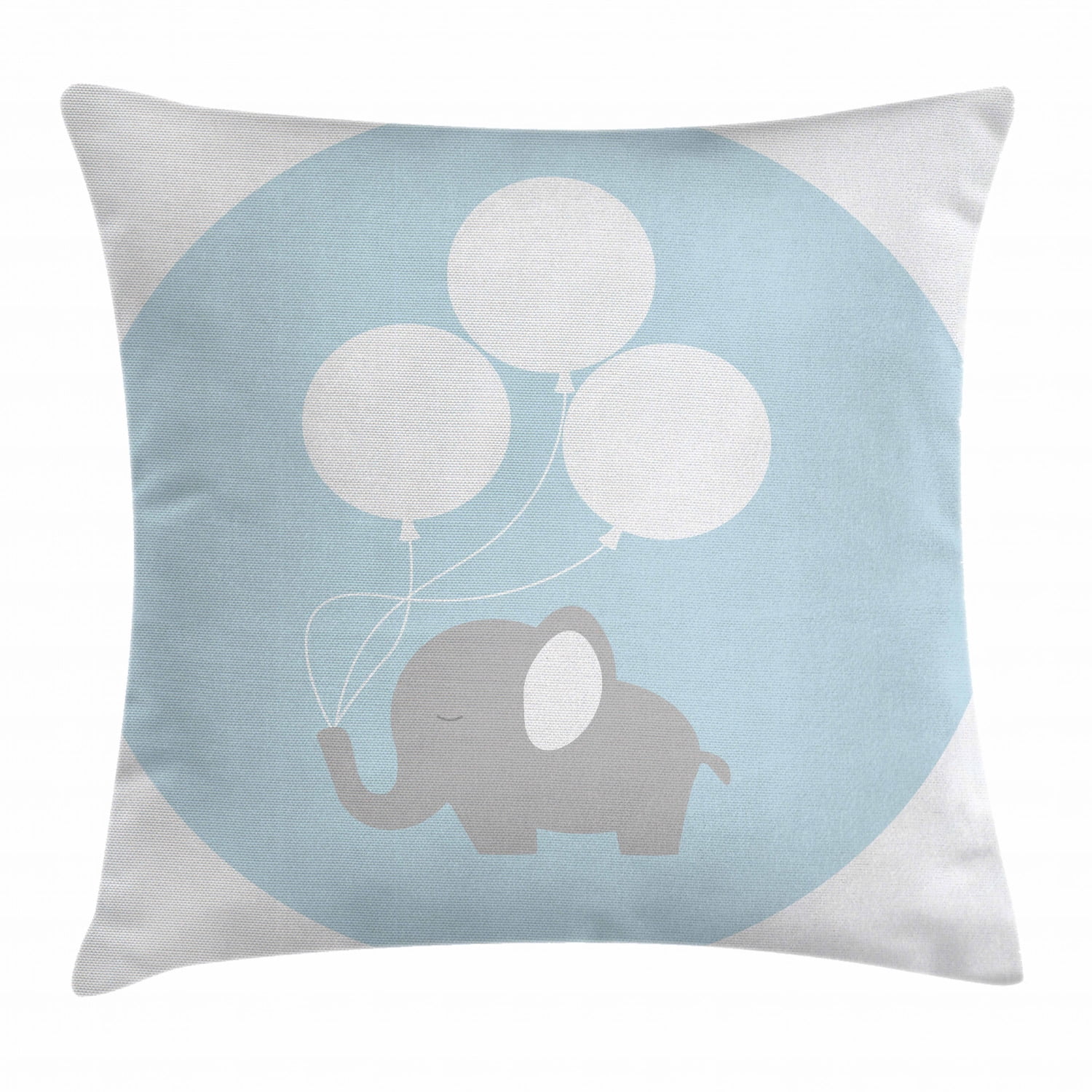 Elephant Nursery Decor Throw Pillow Cushion Cover, Little Baby Elephant