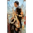 thumbnail image 3 of Bolokofsky, Ronald 15x24 Black Modern Framed Museum Art Print Titled - Sax Man, 3 of 5