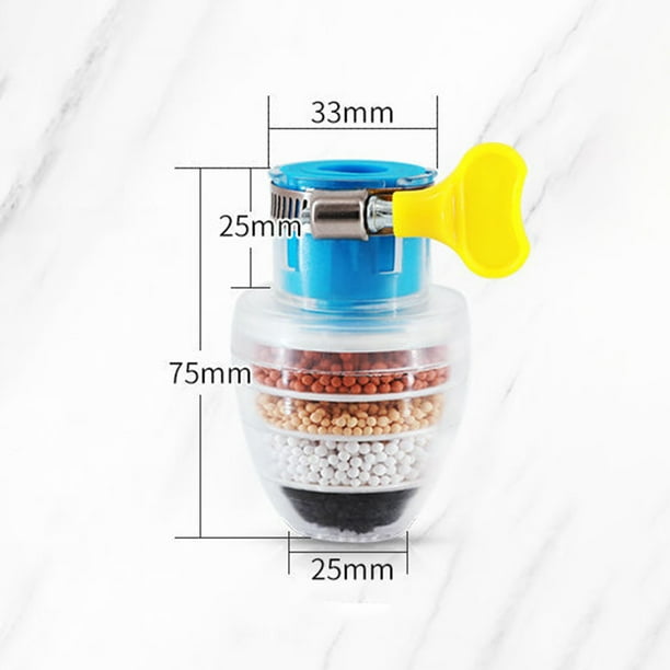 Faucet Filter Universal Interface 6 Layers Fine Filtering PP Reduce Impurities Tap Water Purifier for Home
