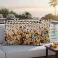 thumbnail image 4 of Orange Fall Pumpkin Outdoor Waterproof Pillow Covers, Leaves Sunflower Squirrel Retro Plaid Decorative Rectangle Throw Pillowcase Sofa Cushion Sham for Patio/Couch/Chair, 20"x12" 2 Pack, 4 of 8