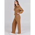 thumbnail image 4 of ORUYROP Women 2 Piece Outfits Sweatsuit Set 2023 Fall Oversized Half Zip Sweatshirt Wide Leg Sweatpant Lounge Set Tracksuit, 4 of 7