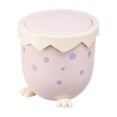 thumbnail image 2 of KOYPTL Desktop Trash Can Mini Cute Clutter Bin with Cute Eggs Design Dormitory Desk Living Room Trash Can with Lid Capacity Large Enough for Bedroom Office Easter Decorations Pink, 2 of 6