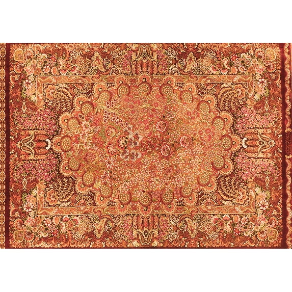 Ahgly Company Indoor Rectangle Persian Orange Traditional Area Rugs, 3' x 5'