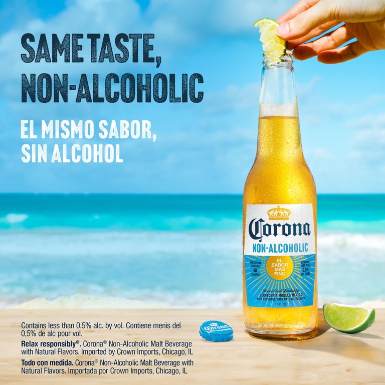 Corona Non-Alcoholic, Malt Beverage, Mexican Import Brew, 12 Pack