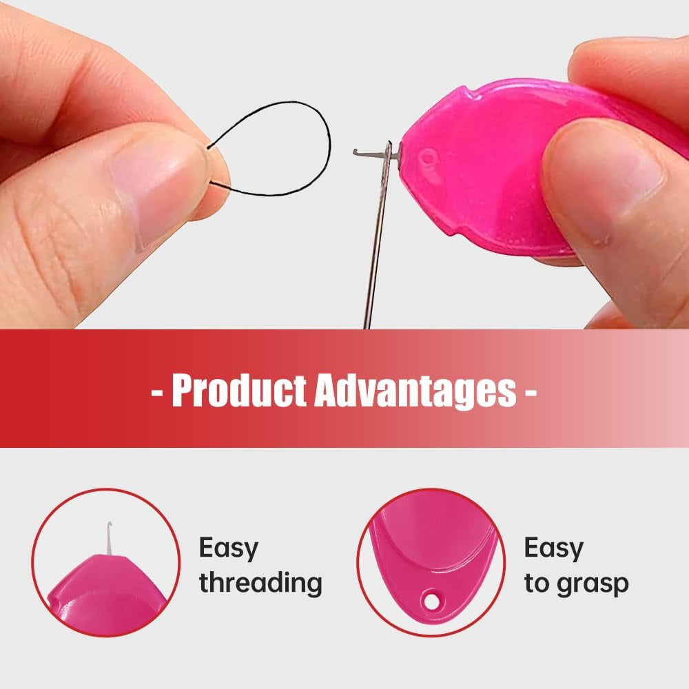 2024 New Sewing Machine Needle Threader, Sewing Needle Threader Tools Loop Wires Threaders for Hand Sewing Machine Sewing, Small Eye Needle Threader for Sewing Crafting (10)