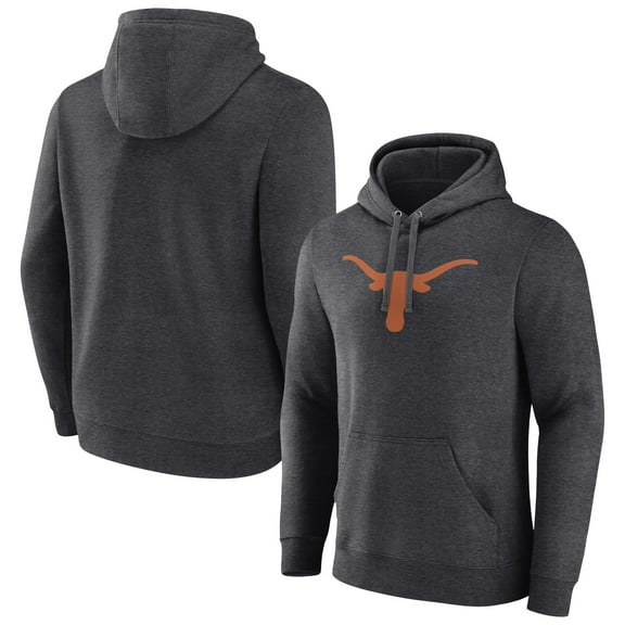 Men's Charcoal Texas Longhorns Logo Pullover Hoodie