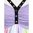 thumbnail image 3 of Vestido Talla Extra Ojal Borde Arco Iris Rosegal  Vestidos casuales de talla grande, 3 of 5