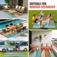 thumbnail image 3 of Farmhouse Aqua Brown Outdoor Rug 4x6 Ft, Non Slip Washable Area Rug, Vintage Wooden Striped Patio Rugs Carpet Runner, Large Floor Mat for Indoor/Outdoor Deck Porch Camping, 3 of 8