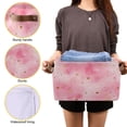 thumbnail image 7 of 2-Pack Square Closet Organizers with Handles Open Basket Bins Pink Background with Hearts Storage Basket for Home Office, 7 of 7